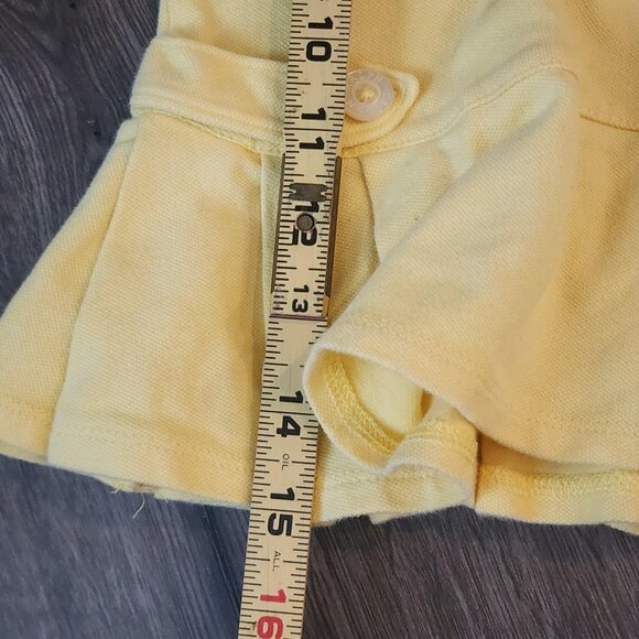 Ralph Lauren Dress Girls 12M Yellow Long Sleeve Polo Pleated Skirt Classic Logo - Picture 11 of 12